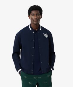 Lacoste Sweaters & Sweatshirts-Mens Varsity Water-Repellent Golf Windbreaker-SH2925-51-lacoste factory outlet