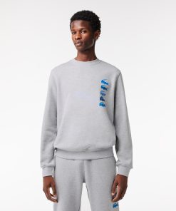 Lacoste Sweaters & Sweatshirts-Mens Classic Fit Croc Print Sweatshirt-SH3581-51-lacoste usa