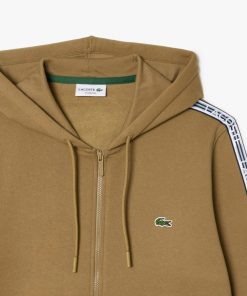 Lacoste Sweaters & Sweatshirts-Men’s Classic Fit Branded Stripes Zip-Up Hoodie-SH5065-51-locoste 2