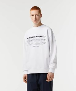 Lacoste Sweaters & Sweatshirts-Men’s Loose Fit Branded Sweatshirt-SH5540-51-lacoste factory outlet