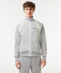 Lacoste Sweaters & Sweatshirts-Men’s Organic Cotton Colorblock Zip-Up Sweatshirt-SH5996-51-lacoste near me