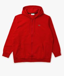 Lacoste Sweaters & Sweatshirts-Mens Big Fit Fleece Hoodie-SH6720-51-la coste 2