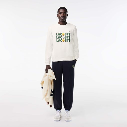 Lacoste Sweaters & Sweatshirts-Mens Printed Fleece Sweatshirt-SH7421-51-la coste - Image 2