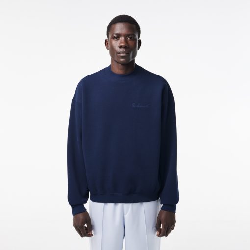 Lacoste Sweaters & Sweatshirts-Mens Oversized Piqué Sweatshirt-SH7470-51-lacoste near me