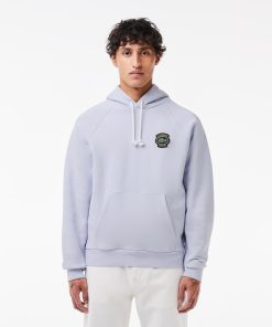 Lacoste Sweaters & Sweatshirts-Mens Relaxed Fit Fleece Hoodie-SH7491-51-lacoste factory outlet