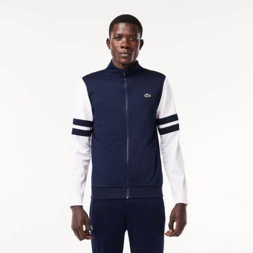 Lacoste Sweaters & Sweatshirts-Mens Zip-Up Stretch Tennis Sweatshirt-SH7521-51-lacoste sale