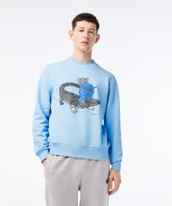 Lacoste Sweaters & Sweatshirts-Men’s Lacoste x Netflix Organic Cotton Fleece Print Sweatshirt-SH8202-51-lacoste near me