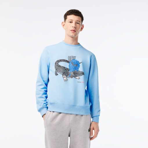 Lacoste Sweaters & Sweatshirts-Men’s Lacoste x Netflix Organic Cotton Fleece Print Sweatshirt-SH8202-51-lacoste near me