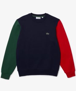 Lacoste Sweatshirts-Mens Brushed Fleece Sweatshirt-SH9615-51-lacoste outlet