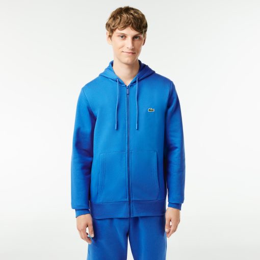 Lacoste Sweaters & Sweatshirts-Mens Zip-Up Fleece Hoodie-SH9626-51-lacoste sale