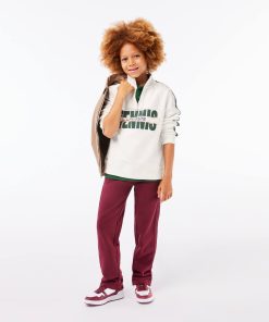 Lacoste Sweaters & Sweatshirts-Kids Tennis Print Quarter-Zip Sweatshirt-SJ1221-51-lacoste factory outlet 2