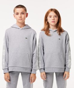 Lacoste Sweaters & Sweatshirts-Kids Fleece Cotton Hoodie-SJ1225-51-lacoste france