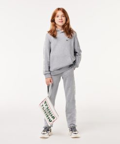 Lacoste Sweaters & Sweatshirts-Kids Fleece Cotton Hoodie-SJ1225-51-lacoste france 2