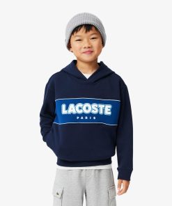 Lacoste Sweaters & Sweatshirts-Kids Fleece Contrast Print Sweatshirt-SJ2445-51-lacoste us