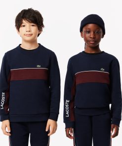 Lacoste Sweaters & Sweatshirts-Kids Colorblock Fleece Sweatshirt-SJ2451-51-lacoste store