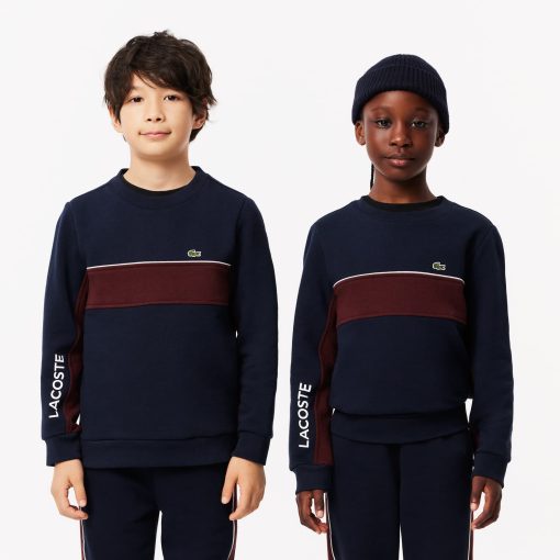 Lacoste Sweaters & Sweatshirts-Kids Colorblock Fleece Sweatshirt-SJ2451-51-lacoste store