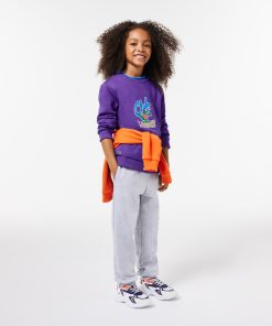 Lacoste Sweaters & Sweatshirts-Kids Contrast Signature Print Sweatshirt-SJ2455-51-lacoste france 2