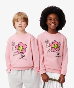 Lacoste Sweaters & Sweatshirts-Kids Printed Crew Neck Sweatshirt-SJ2456-51-lacoste near me