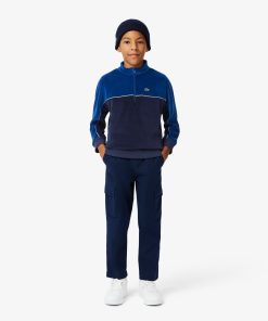 Lacoste Sweaters & Sweatshirts-Kids Zip-Up Colorblock Velour Sweatshirt-SJ2466-51-lacoste factory outlet 2