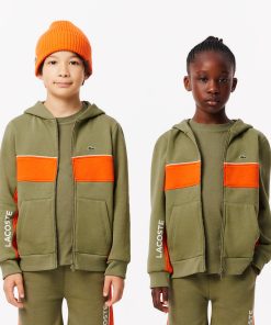 Lacoste Sweaters & Sweatshirts-Kids Fleece Zip-Up Hoodie-SJ2481-51-lacoste near me