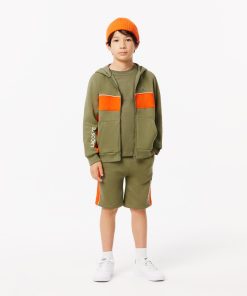 Lacoste Sweaters & Sweatshirts-Kids Fleece Zip-Up Hoodie-SJ2481-51-lacoste near me 2