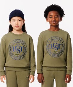 Lacoste Sweaters & Sweatshirts-Kids Printed Crew Neck Sweatshirt-SJ2483-51-lacoste store