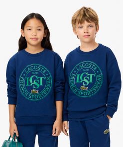 Lacoste Sweaters & Sweatshirts-Kids Printed Crew Neck Sweatshirt-SJ2483-51-lacosta