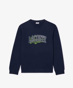 Lacoste Sweaters & Sweatshirts-Kids Crocodile Print Fleece Sweatshirt-SJ2493-51-lacoste near me