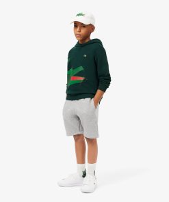 Lacoste Sweaters & Sweatshirts-Kids Crocodile Graphic Hoodie-SJ2561-51-lacoste sale 2