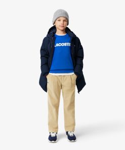 Lacoste Sweaters & Sweatshirts-Kids Printed Fleece Sweatshirt-SJ2579-51-lacosta 2