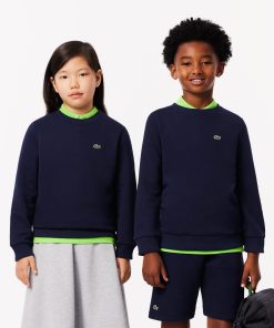 Lacoste Sweaters & Sweatshirts-Kids Fleece Crew Neck Sweatshirt-SJ5284-51-lacoste sale