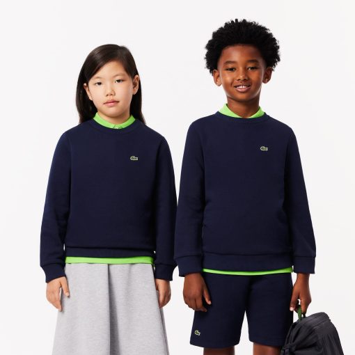 Lacoste Sweaters & Sweatshirts-Kids Fleece Crew Neck Sweatshirt-SJ5284-51-lacoste sale