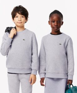 Lacoste Sweaters & Sweatshirts-Kids Fleece Crew Neck Sweatshirt-SJ5284-51-lacoste near me