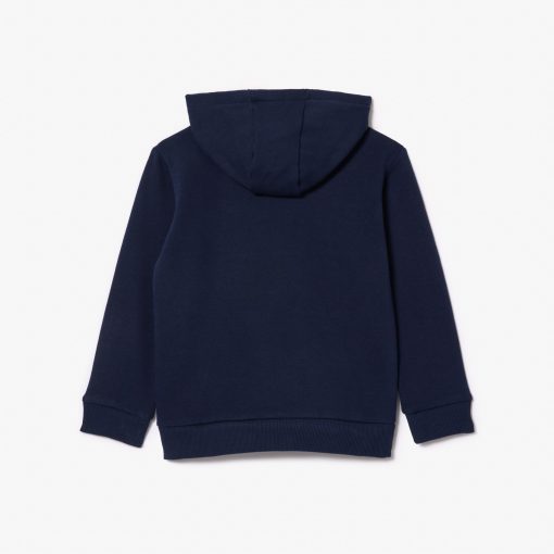 Lacoste Sweaters & Sweatshirts-Kids Kangaroo Pocket Fleece Hoodie-SJ5292-51-lacoste us - Image 2