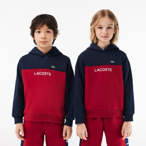 Lacoste Sweaters & Sweatshirts-Kids Colorblock Fleece Hoodie-SJ5293-51-lacoste cardigan