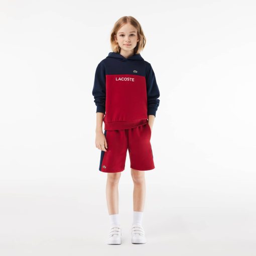 Lacoste Sweaters & Sweatshirts-Kids Colorblock Fleece Hoodie-SJ5293-51-lacoste cardigan - Image 2