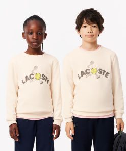 Lacoste Sweaters & Sweatshirts-Kids Printed Crew Neck Sweatshirt-SJ5662-51-lacoste usa