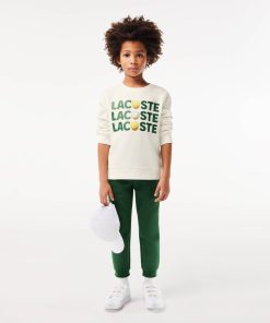 Lacoste Sweaters & Sweatshirts-Kids Fleece Crew Neck Print Sweatshirt-SJ7354-51-lacosta 2