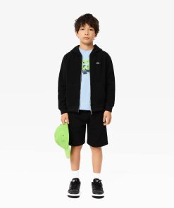 Lacoste Sweaters & Sweatshirts-Kids Fleece Zip-Up Hoodie-SJ9723-51-lacoste us 2