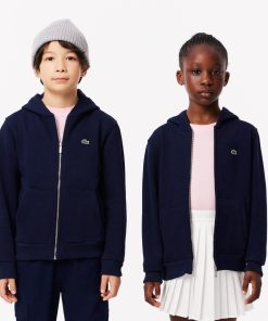 Lacoste Sweaters & Sweatshirts-Kids Fleece Zip-Up Hoodie-SJ9723-51-lacoste outlet