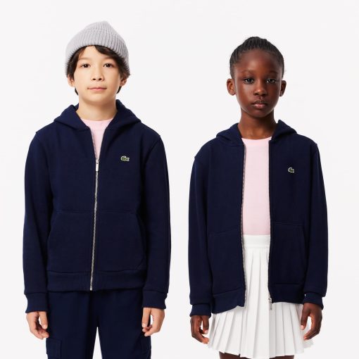 Lacoste Sweaters & Sweatshirts-Kids Fleece Zip-Up Hoodie-SJ9723-51-lacoste outlet