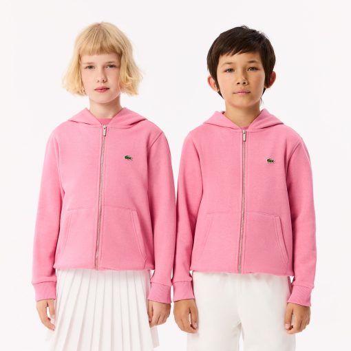 Lacoste Sweaters & Sweatshirts-Kids Fleece Zip-Up Hoodie-SJ9723-51-lacoste near me