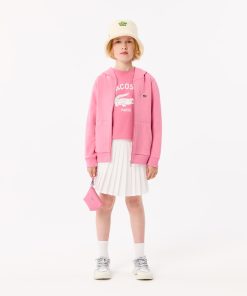 Lacoste Sweaters & Sweatshirts-Kids Fleece Zip-Up Hoodie-SJ9723-51-lacoste near me 2