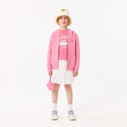 Lacoste Sweaters & Sweatshirts-Kids Fleece Zip-Up Hoodie-SJ9723-51-lacoste near me - Image 2