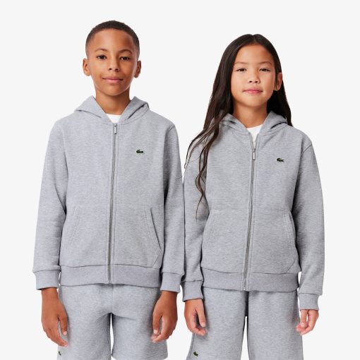 Lacoste Sweaters & Sweatshirts-Kids Fleece Zip-Up Hoodie-SJ9723-51-lacoste cardigan