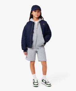 Lacoste Sweaters & Sweatshirts-Kids Fleece Zip-Up Hoodie-SJ9723-51-lacoste cardigan 2