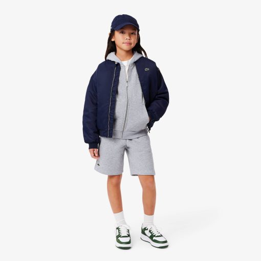 Lacoste Sweaters & Sweatshirts-Kids Fleece Zip-Up Hoodie-SJ9723-51-lacoste cardigan - Image 2