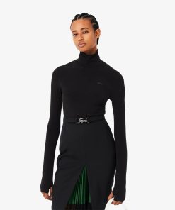 Lacoste T-Womens Runway Turtleneck Bodysuit-TF1781-51-lacosta