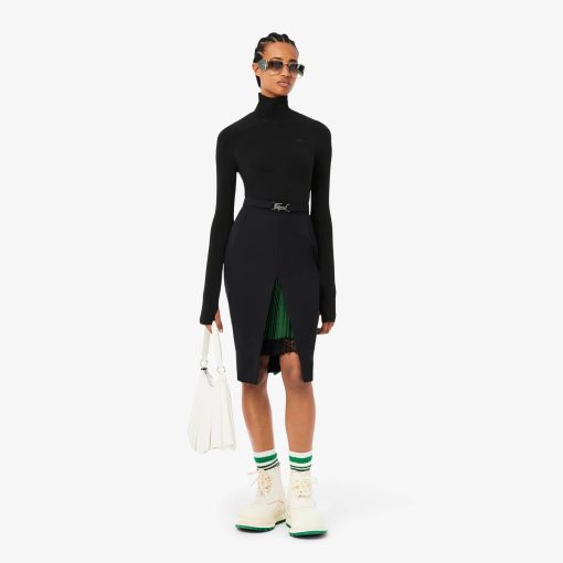 Lacoste T-Womens Runway Turtleneck Bodysuit-TF1781-51-lacosta - Image 2