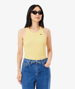 Lacoste T-Womens Slim Fit Cotton Tank Top-TF5388-51-lacoste outlet